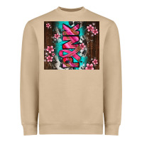 Mushroom western pattern pink with floral cancer ribbon Heavyweight Sweatshirt - AdoDesignShop