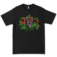 Black Christmas highland calf Premium Tee - RanaPortraitStore