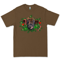 Cacao Christmas highland calf Premium Tee - RanaPortraitStore