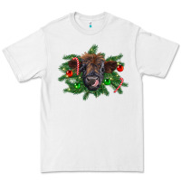 White Christmas highland calf Premium Tee - RanaPortraitStore
