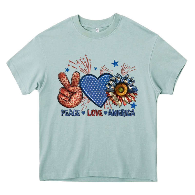 Peace Love America Billie Wilder Heavy Core Tee by texasbilliewilder | Teevron