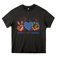 Asphalt peace love america billie wilder Heavy Core Tee - texasbilliewilder