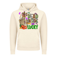 Vintage Artic mardi gras dead inside but lucky  with skeleton Vintage Hoodie - AdoDesignShop