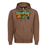Chestnut camping life Zipper Hoodie - NancyCooperArtShop