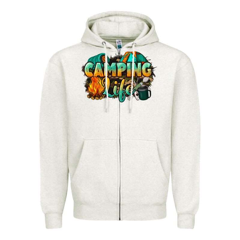 Camping Life Zipper Hoodie by NancyCooperArtShop | Teevron