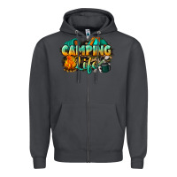 Smoke camping life Zipper Hoodie - NancyCooperArtShop