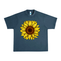 Midnight Navy sunflower Urban Heavy Tee - Artiststas