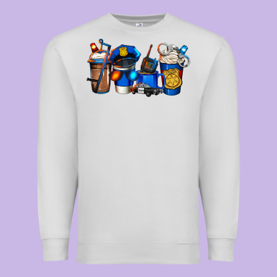 Police Coffee Premium Sweatshirt Designed By Jasminsmagicworld