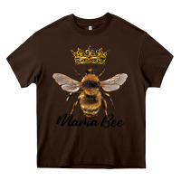 Chocolate Brown mama bee with crown Heavy Core Tee - Artiststas