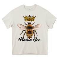 Cream mama bee with crown Heavy Core Tee - Artiststas