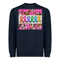 Navy western colorfull cancer ribbon Heavyweight Sweatshirt - AdoDesignShop