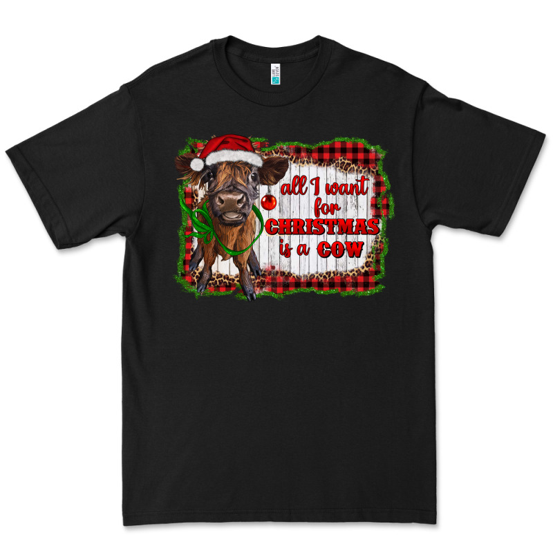 All I Want For Christmas Is A Cow Highland Calf Premium Tee by RanaPortraitStore | Teevron