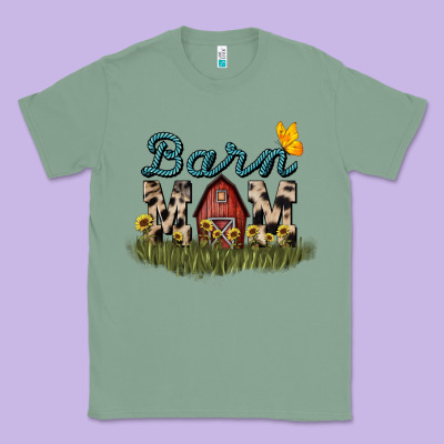 Barn Mom Sunflower Classic Tee Designed By Nancycooperartshop