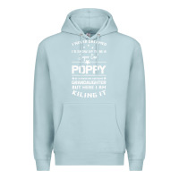 Blue Mist Super Cool Poppy Of A Freaking Awesome Granddaugh Premium Hoodie - Bettercallsaul