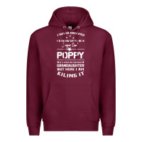 Burgundy Super Cool Poppy Of A Freaking Awesome Granddaugh Premium Hoodie - Bettercallsaul