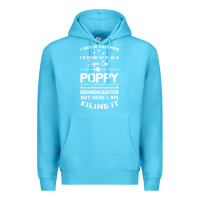 Ocean Blue Super Cool Poppy Of A Freaking Awesome Granddaugh Premium Hoodie - Bettercallsaul