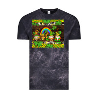 Cloud Black western st patricks gnomes Vintage Tee - AdoDesignShop