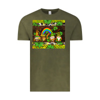 Vintage Olive western st patricks gnomes Vintage Tee - AdoDesignShop