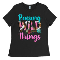 Black raising wild things Ladies Tee - texasbilliewilder