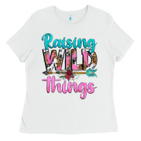 White raising wild things Ladies Tee - texasbilliewilder
