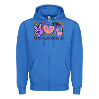 True Royal peace love make up Zipper Hoodie - MaliasSmallBusiness
