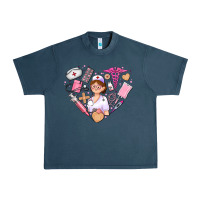 Midnight Navy nurse and nurse element heart Urban Heavy Tee - AdoDesignShop