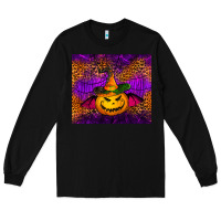 Black halloween jack o'lantern tumbler Long Sleeve Tee - Jasminsmagicworld