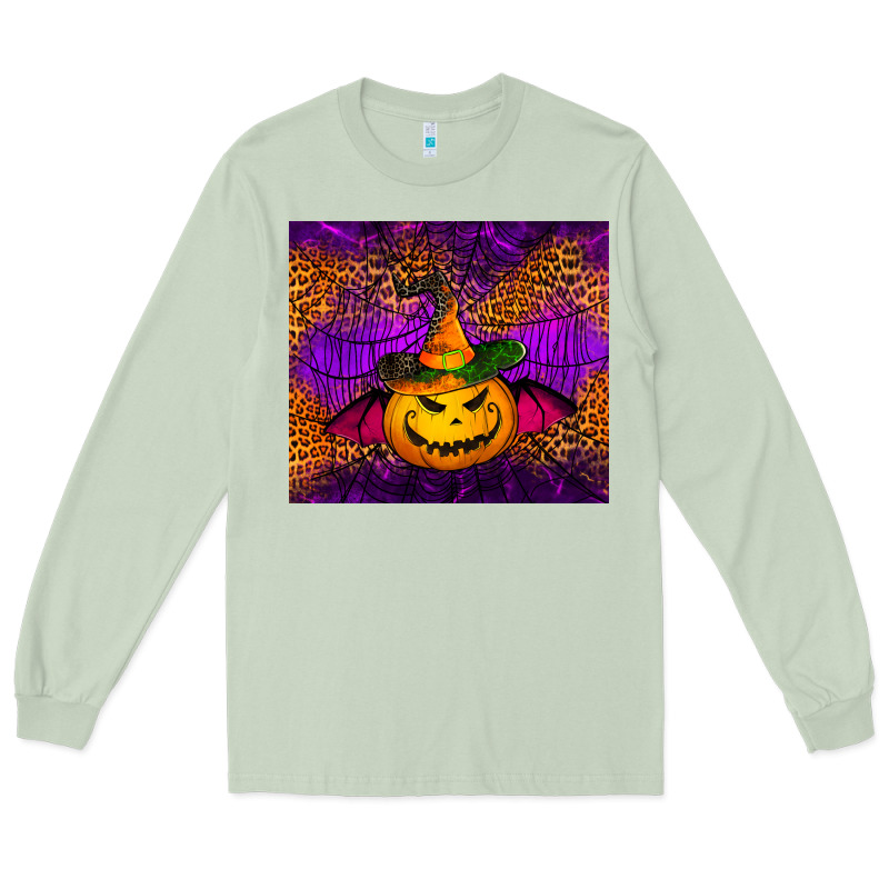 Halloween Jack O'lantern Tumbler Long Sleeve Tee by Jasminsmagicworld | Teevron
