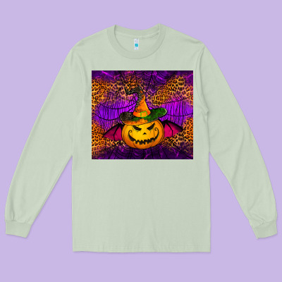 Halloween Jack O'lantern Tumbler Long Sleeve Tee Designed By Jasminsmagicworld