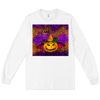 White halloween jack o'lantern tumbler Long Sleeve Tee - Jasminsmagicworld