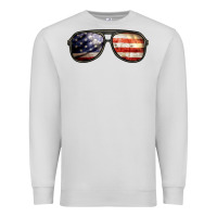 Dove Grey amerıcan flag glasses Premium Sweatshirt - BarkalooDesign
