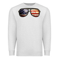 Oatmeal Heather amerıcan flag glasses Premium Sweatshirt - BarkalooDesign