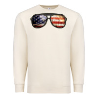 Sandshell amerıcan flag glasses Premium Sweatshirt - BarkalooDesign
