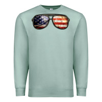 Seafoam amerıcan flag glasses Premium Sweatshirt - BarkalooDesign