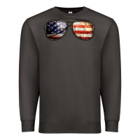 Smoke amerıcan flag glasses Premium Sweatshirt - BarkalooDesign