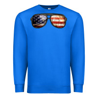True Royal amerıcan flag glasses Premium Sweatshirt - BarkalooDesign