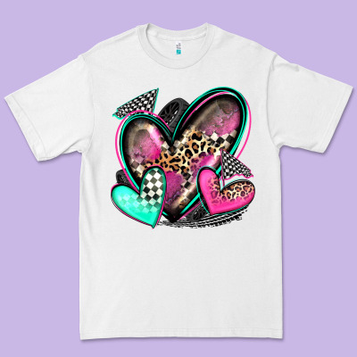 Race Hearts Premium Tee Designed By Zillion Design Studio