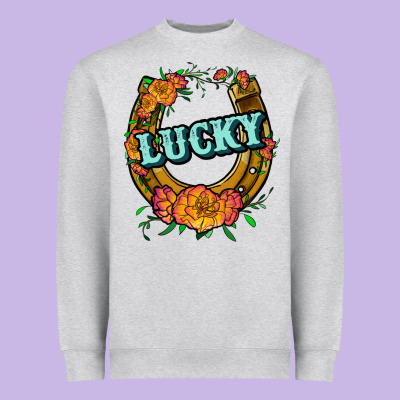 Horseshoe Lucky Heavyweight Sweatshirt Designed By Jahusdesignshop