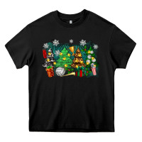Black christmas trees with volleyball Heavy Core Tee - Zillion Design Studio