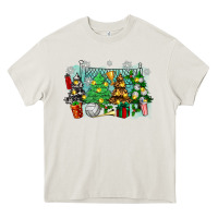 Cream christmas trees with volleyball Heavy Core Tee - Zillion Design Studio