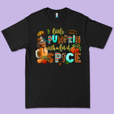 Little Pumpkin With A Lot Of Spice Premium Tee Designed By Adodesignshop