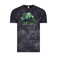 Cloud Black dinosaur triceratops Vintage Tee - Artiststas
