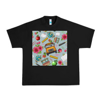 Black school bus back to school seamless pattern Urban Heavy Tee - BundleAndBundleShop