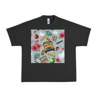 Pigment Black school bus back to school seamless pattern Urban Heavy Tee - BundleAndBundleShop