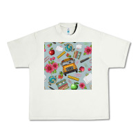 Pistachio school bus back to school seamless pattern Urban Heavy Tee - BundleAndBundleShop