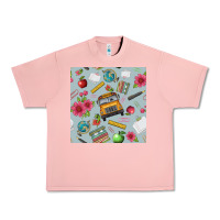 Salmon school bus back to school seamless pattern Urban Heavy Tee - BundleAndBundleShop