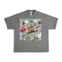 Tornado school bus back to school seamless pattern Urban Heavy Tee - BundleAndBundleShop