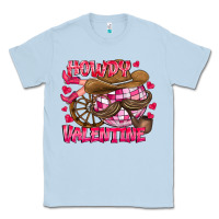 Dusty Blue Howdy Valentine Classic Tee - CowhideDigitalArt