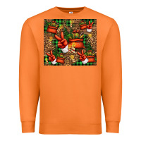 Carrot Christmas Santa Claus peace hand Premium Sweatshirt - Jasminsmagicworld