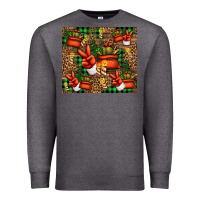 Charcoal Heather Christmas Santa Claus peace hand Premium Sweatshirt - Jasminsmagicworld